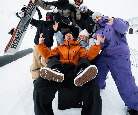 The Dope crew having a laugh on the mountain