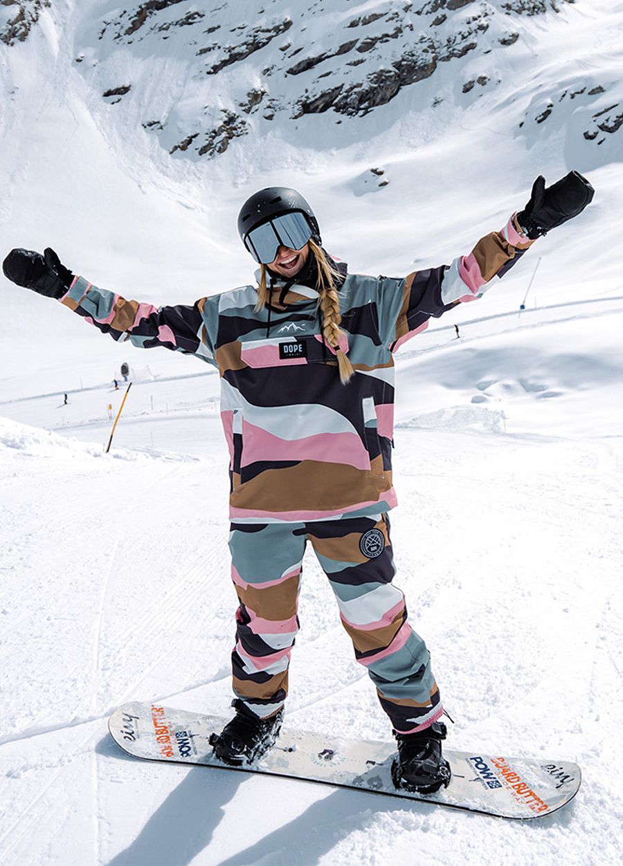 Dope Blizzard W Snowboard Jacket Shards Gold Muted Pink