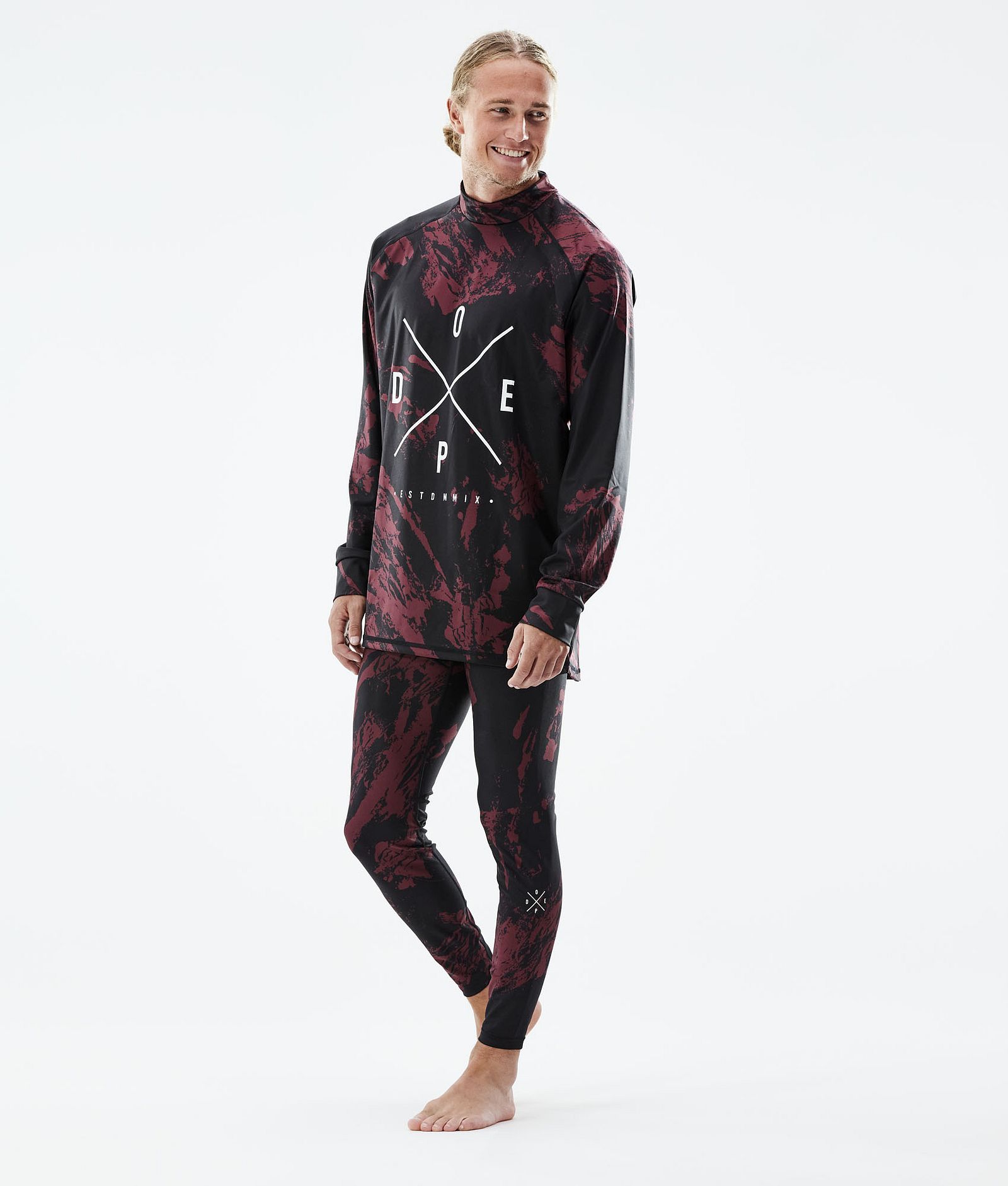 Snuggle Camiseta Térmica Hombre 2X-Up Paint Burgundy, Imagen 3 de 6
