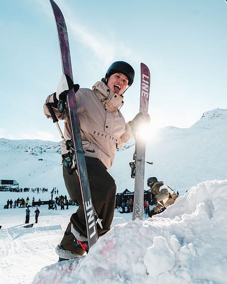 Image 1 of 2 - Bruce Oldham Skiing