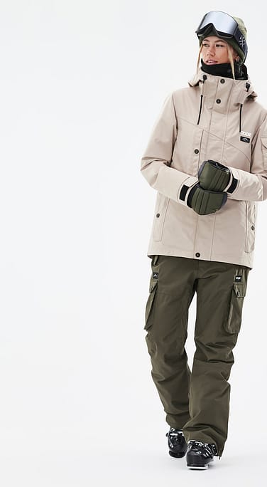 Adept W Ski Outfit Dame Sand/Olive Green