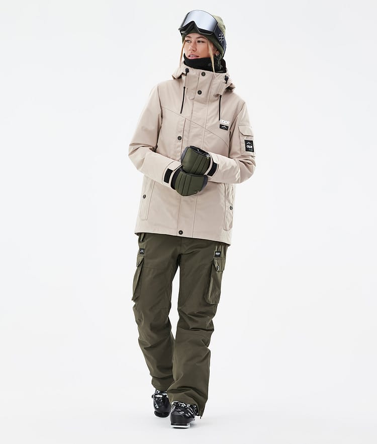 Adept W Ski Outfit Dames Sand/Olive Green