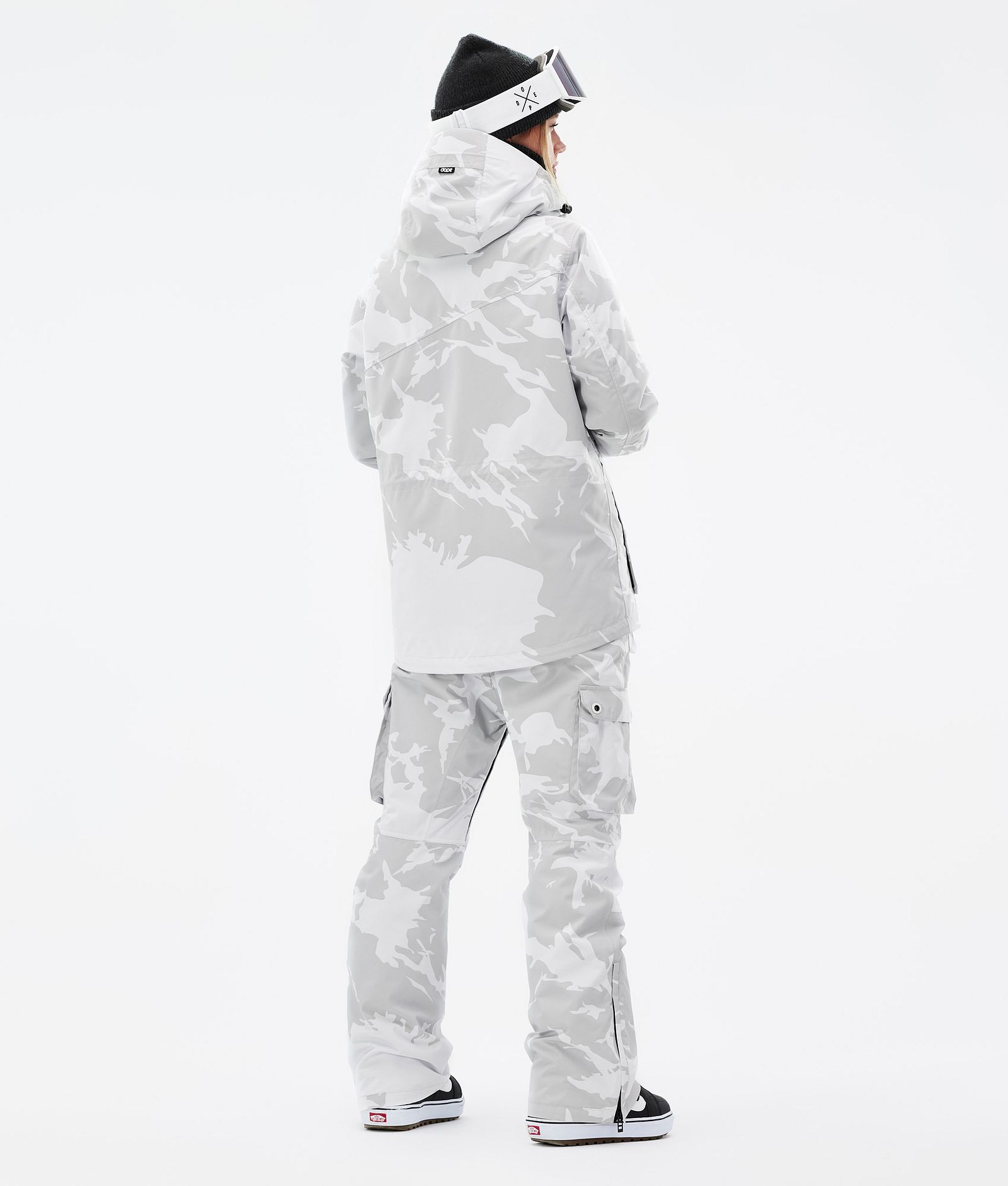 Adept W Snowboard Outfit Dame Grey Camo