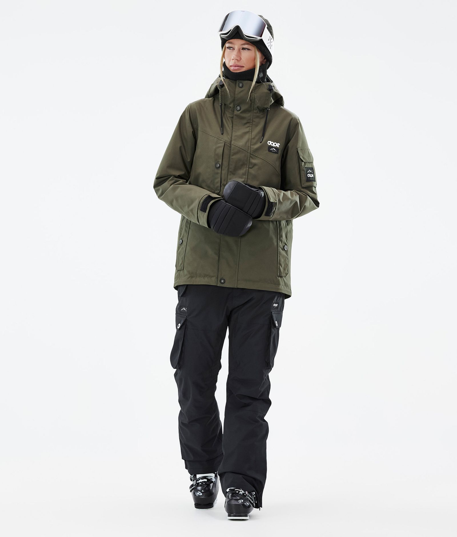 Adept W Ski Outfit Women Olive Green/Black