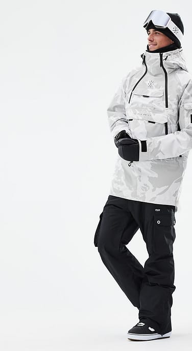 Akin Snowboard Outfit Herre Grey Camo/Black