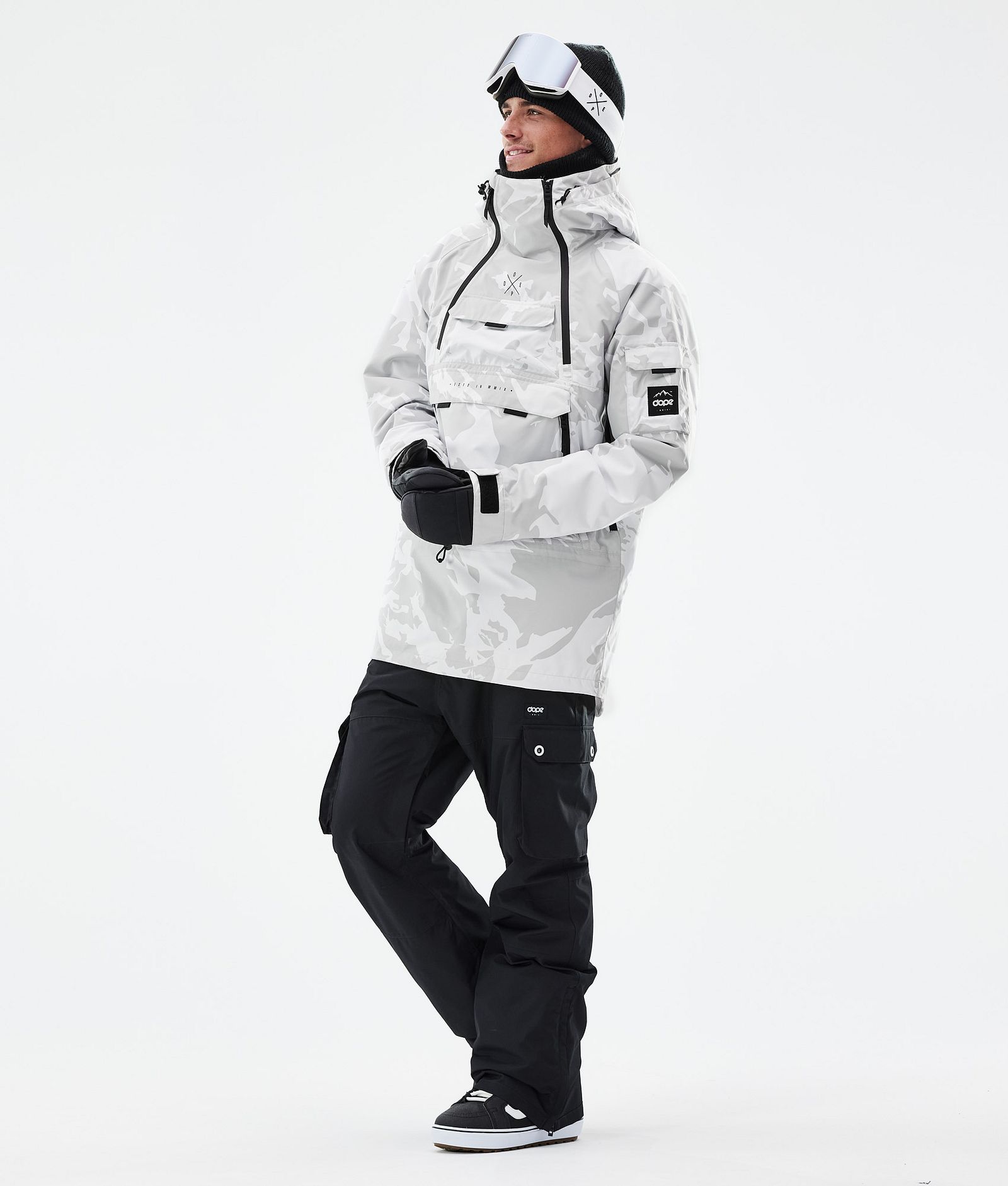 Akin Snowboard Outfit Heren Grey Camo/Black