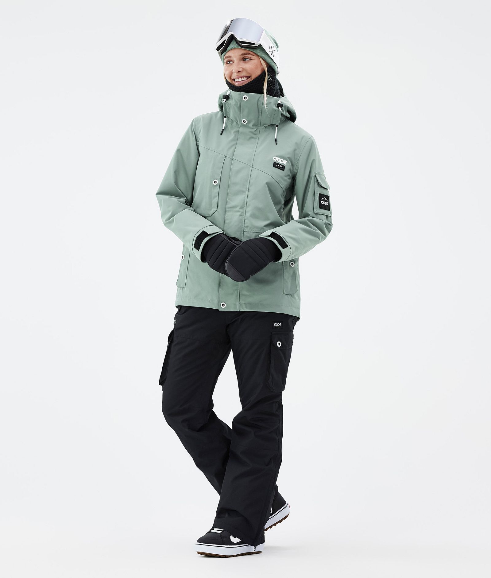 Adept W Snowboard Outfit Dames Faded Green/Black