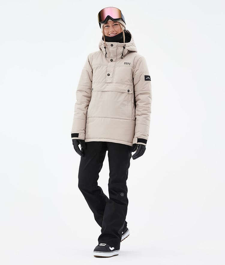 Puffer W Snowboard Outfit Damen Sand/Black, Image 1 of 2
