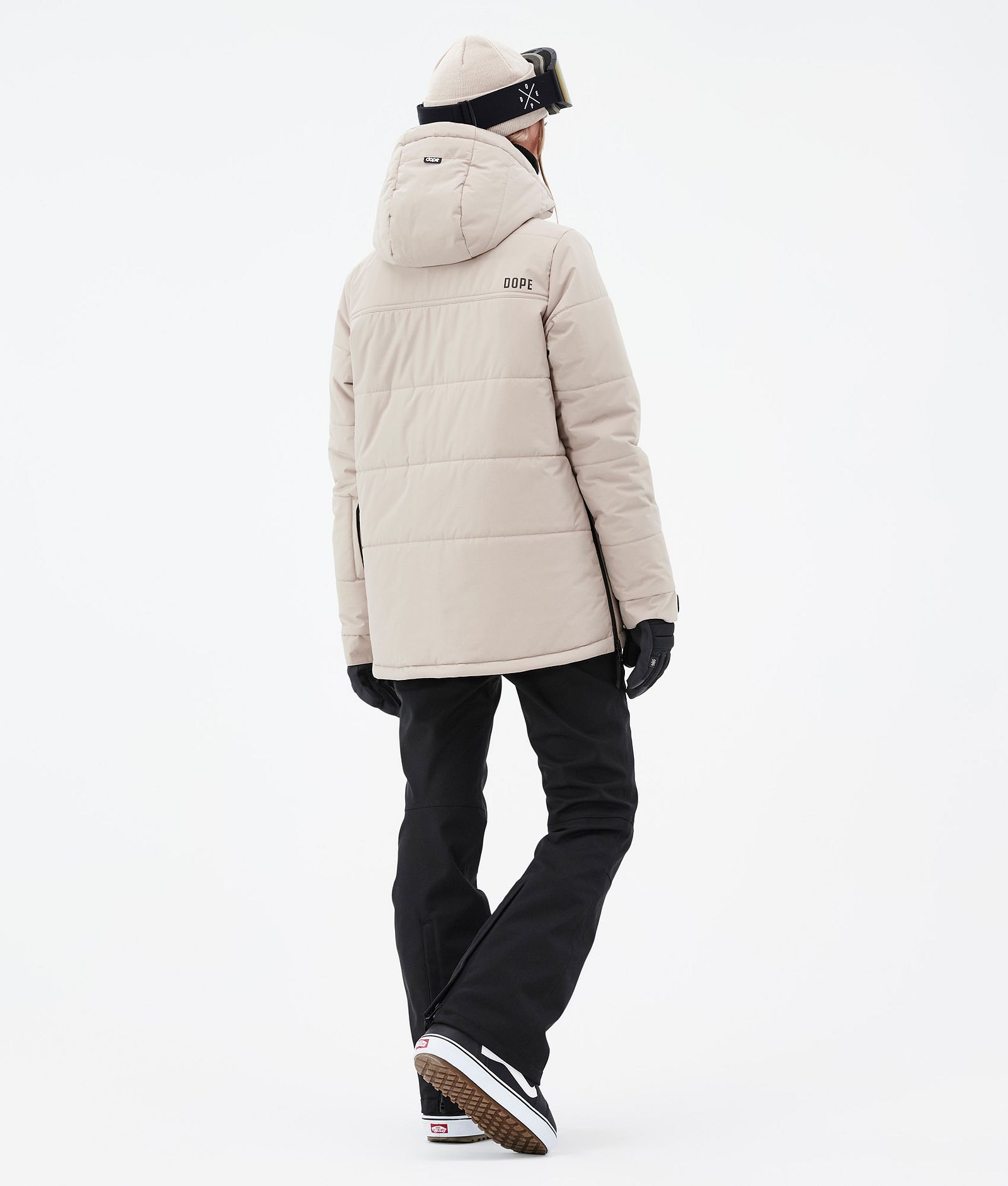 Puffer W Snowboard Outfit Dame Sand/Black