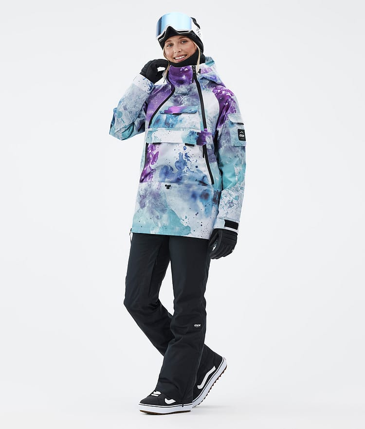 Akin W Snowboard Outfit Dames Spray Green Grape/Black