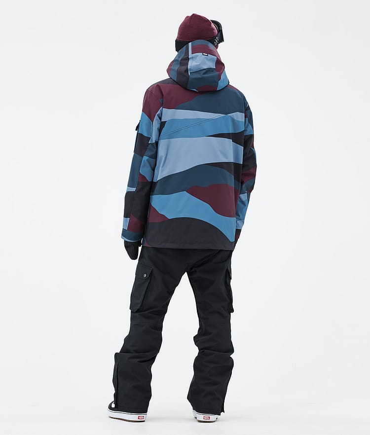 Adept Snowboardoutfit Herr Shards Burgundy Blue/Blackout, Image 2 of 2