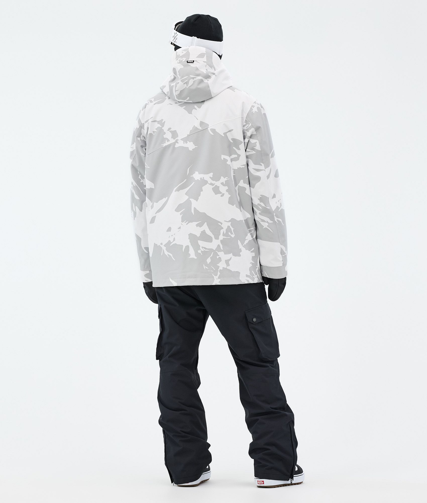 【美品】ホワイト・グレー迷彩 スノーボードウェア D.D. Dope Adept/Iconic スノーボードウェアセット メンズ Grey Camo/Black