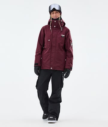 Adept W Snowboard Outfit Dames Burgundy/Black