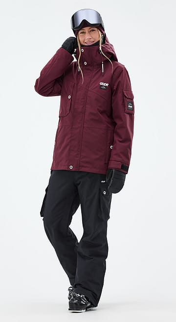 Adept W Ski Outfit Women Burgundy/Black