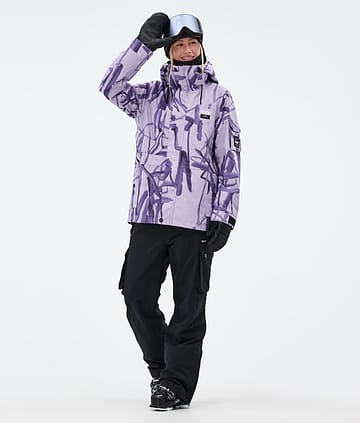 Adept W Ski Outfit Damen Scribble Purple/Black