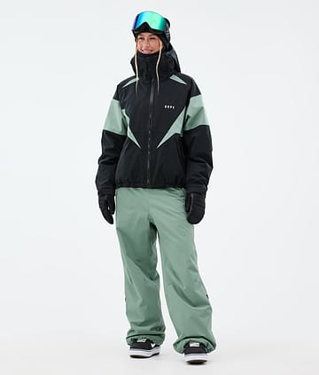 Spartan W Snowboard Outfit Dames Black/Faded Green