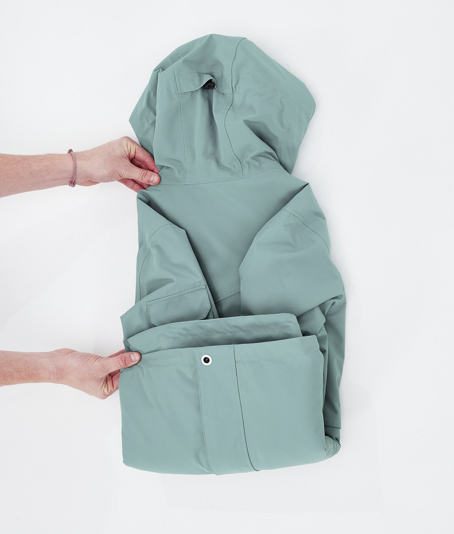 Plier ou rouler en partant du bas